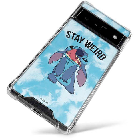 Disney Lilo and Stitch Stay Weird Google Pixel 6 Clear Case